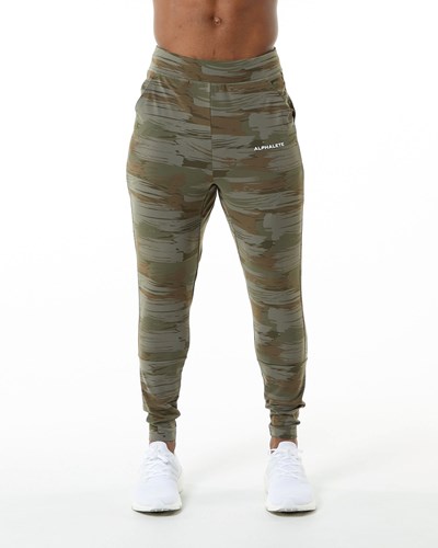 Alphalete 4-Way Stretch Jogger Olivovo Zelená Maskacove | 754-IJUAWD