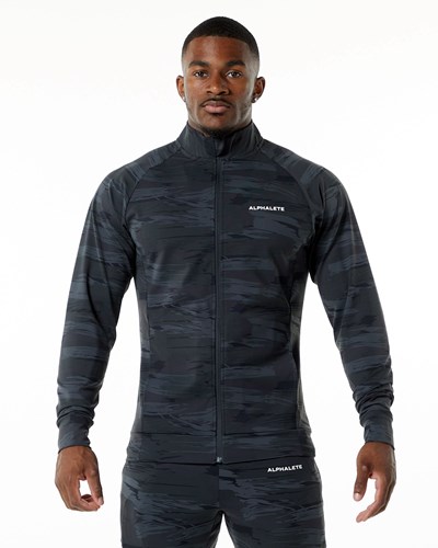 Alphalete 4-Way Stretch Tracking Jacket Čierne Maskacove | 341-ACUBNH