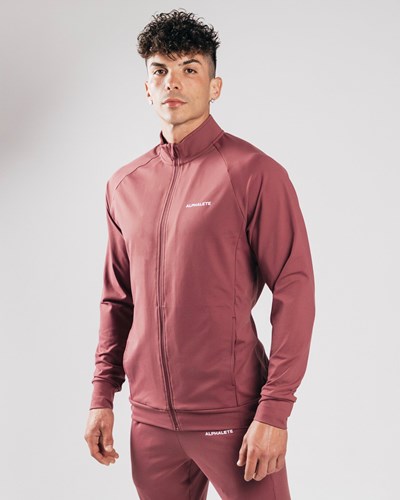 Alphalete 4-Way Stretch Tracking Jacket Mauve | 590-KABDGL