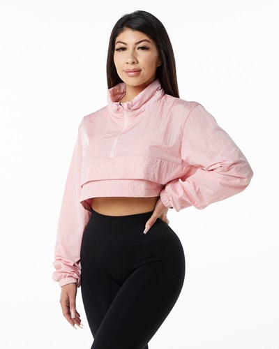 Alphalete All-Purpose Crop Jacket Mauve | 536-PFHTNX