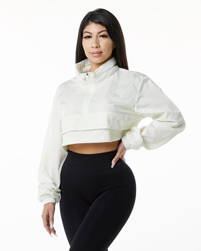 Alphalete All-Purpose Crop Jacket Sage | 837-JRUTIF