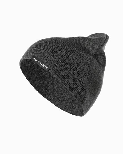 Alphalete Bavlnene Knit Beanie Charcoal | 127-CVROAN