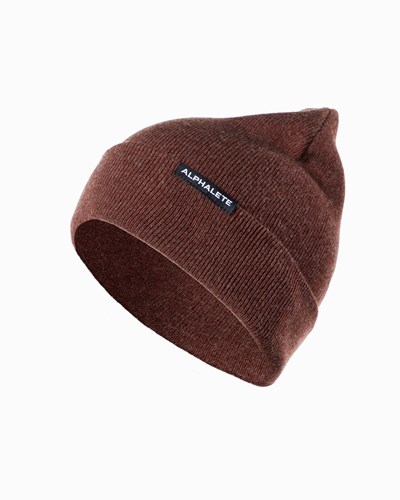 Alphalete Bavlnene Knit Beanie Wine | 275-LIAVBE