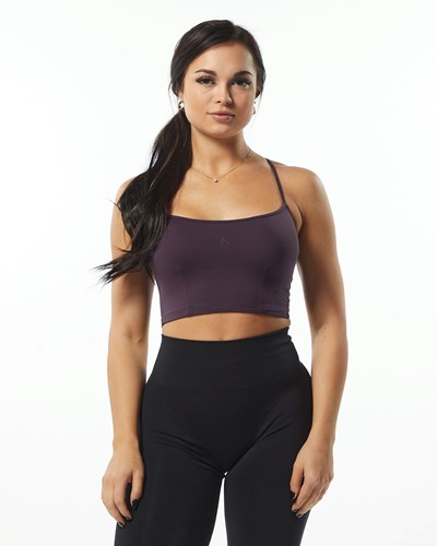 Alphalete Camisole Y-Back Crop Tank Nachový | 741-JODPQZ