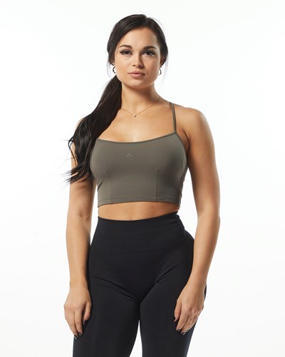 Alphalete Camisole Y-Back Crop Tank Siva | 430-ECZYQT