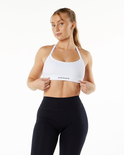 Alphalete Double Brushed Bra Biele | 032-LNXZTP