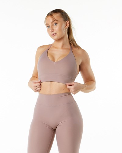 Alphalete Double Brushed Bra Nachový | 293-QOPGMT