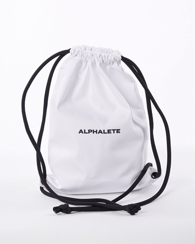 Alphalete Drawstring Bag Biele | 763-YZQFNV