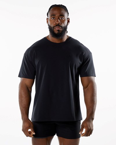 Alphalete Drop Shoulder Tee Blackout | 167-TQEHBF