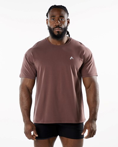 Alphalete Drop Shoulder Tee Merlot | 706-NRHBTY