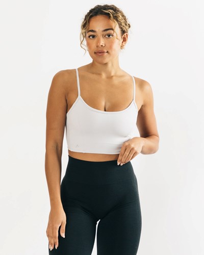 Alphalete Fitted Cropped Tank Strieborne | 217-ALHTYK