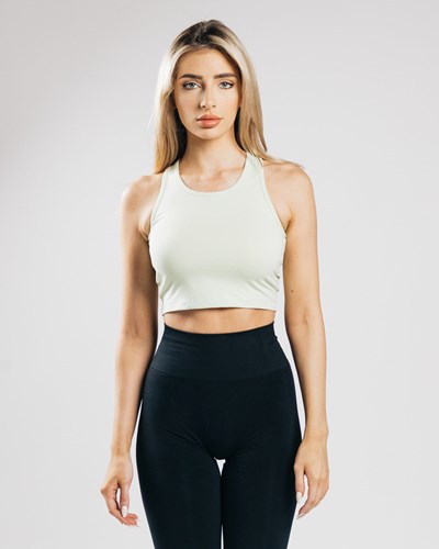 Alphalete Fitted Performance Crop Tank Frozen Spring | 013-WGESNT