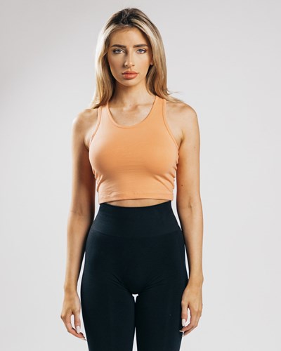 Alphalete Fitted Performance Crop Tank Oranžové | 896-PKUNRH