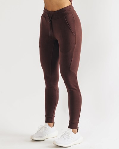 Alphalete Fitted Single-Brushed 29" Jogger Mahogany | 436-QLFTHW