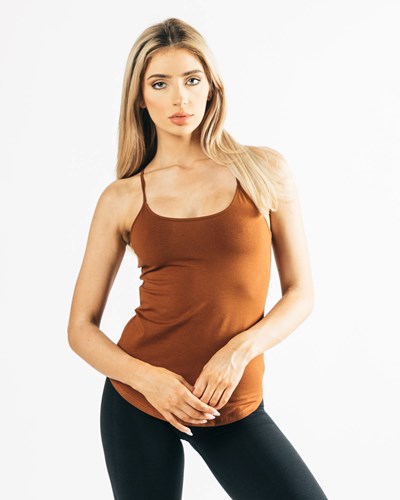 Alphalete Full-Length Premium Tank Mahogany | 513-ZUHTWS