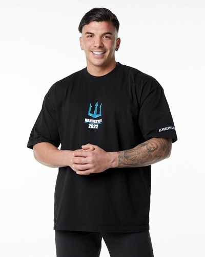 Alphalete Heavyweight Oversized Tee Čierne | 362-SIXADF