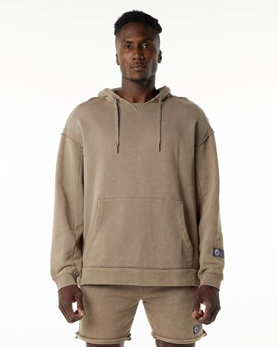 Alphalete Heavyweight Washed Terry Hoodie Smokey Quartz | 653-ZVPETA