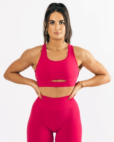 Alphalete High-Impact Seamless Sports Bra Ruzove | 051-JCXNHF