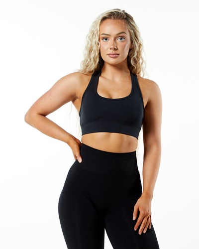 Alphalete High-Impact Seamless Sports Bra Čierne | 073-FXSIPL