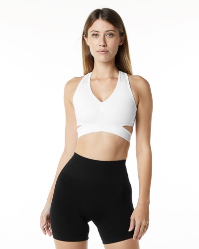 Alphalete High-Impact Seamless Sports Bra Biele | 153-OJKRVZ