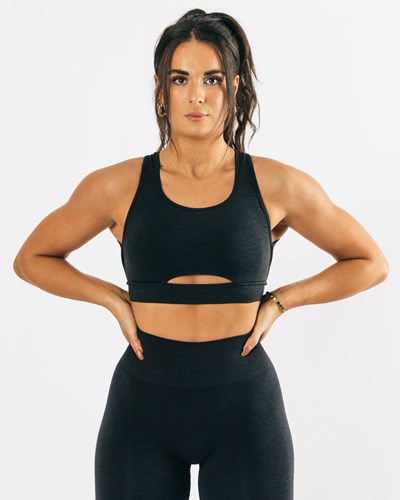 Alphalete High-Impact Seamless Sports Bra Čierne | 783-VMDSBN