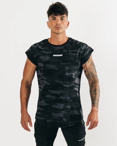 Alphalete High Performance Bez Rukavov Tee Čierne Maskacove | 290-RIXZEW