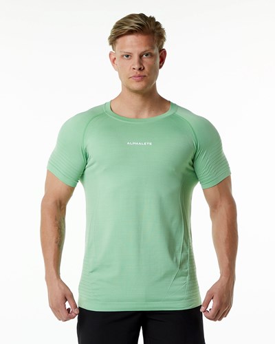 Alphalete High Performance Seamless Kratke Sleeve Tee Pistachio | 083-DTOFIA