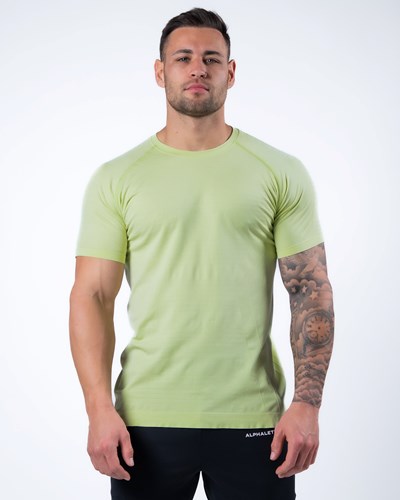 Alphalete High Performance Seamless Kratke Sleeve Tee Frozen Spring | 479-NFKIAP