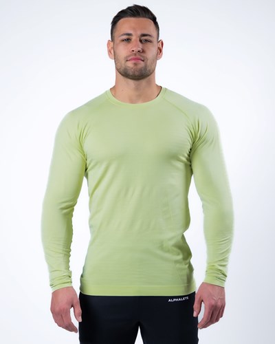 Alphalete High Performance Seamless Long Sleeve Tee Frozen Spring | 089-UVPHIW