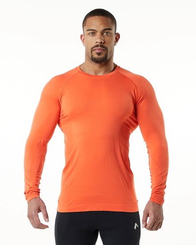 Alphalete High Performance Seamless Long Sleeve Tee Faded Strawberry | 270-SYJGCL