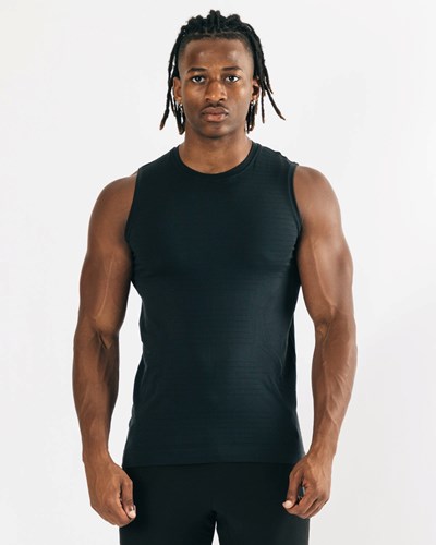 Alphalete High Performance Seamless Tank Čierne | 603-GVPFBN