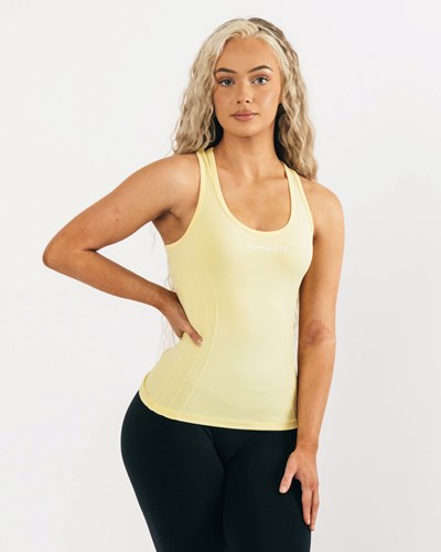 Alphalete High Performance Seamless Tank Lemonade | 869-SDUPVF