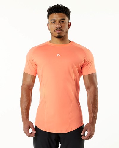 Alphalete High Performance Tee Electric Peach | 789-MKXFVO