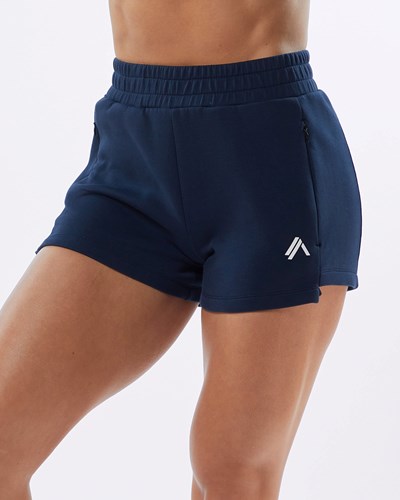 Alphalete Interlock Knit 3.5" Kratke Námornícka Modrá | 870-CBNERU