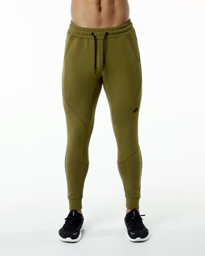 Alphalete Interlock Knit Cuffed Jogger Moss | 029-FWQDYL