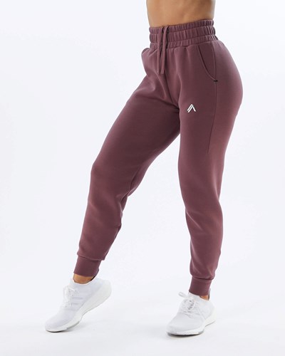 Alphalete Interlock Knit Cuffed Jogger Mauve | 817-ITUFBZ