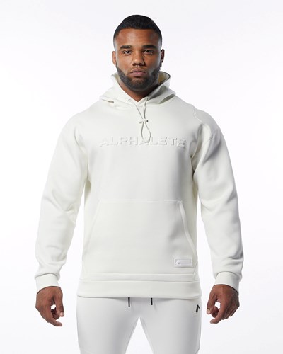 Alphalete Interlock Knit Hoodie Krém | 203-ZTNUMS