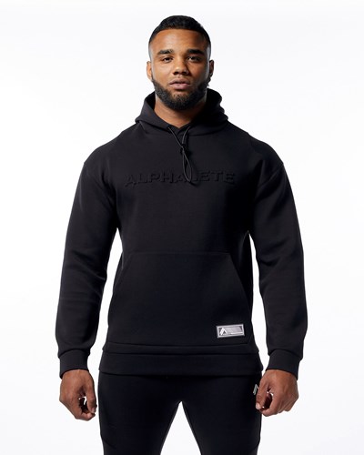 Alphalete Interlock Knit Hoodie Čierne | 137-YLPCWV