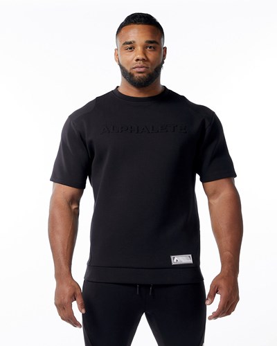 Alphalete Interlock Knit Pullover Čierne | 386-ACTJQY