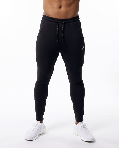 Alphalete Interlock Knit Zip Jogger Čierne | 367-JEQSPR