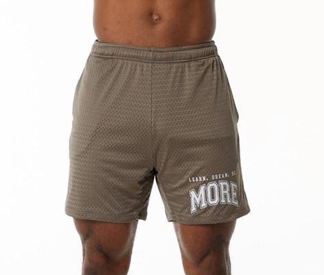 Alphalete Luxury Podsite 4-Way Stretch Mesh Kratke Mocha | 407-ZVCOEQ