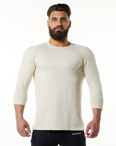 Alphalete Premium 3/4 Sleeve Tee Sahara | 750-VLZRPS