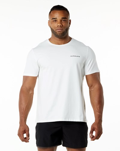 Alphalete Relaxed Fit Tee Biele | 612-GPJIYA