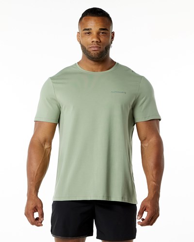 Alphalete Relaxed Fit Tee Sage | 806-MSFWUA