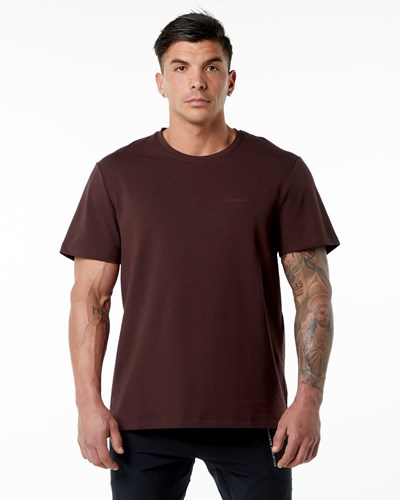 Alphalete Set-In Sleeve Tee Bordove | 176-YTUGOZ