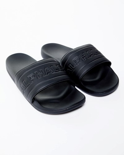 Alphalete Slides Čierne | 468-EFNKRI