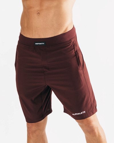 Alphalete Woven 4-Way Stretch 9" Kratke Merlot | 038-XMYTSR