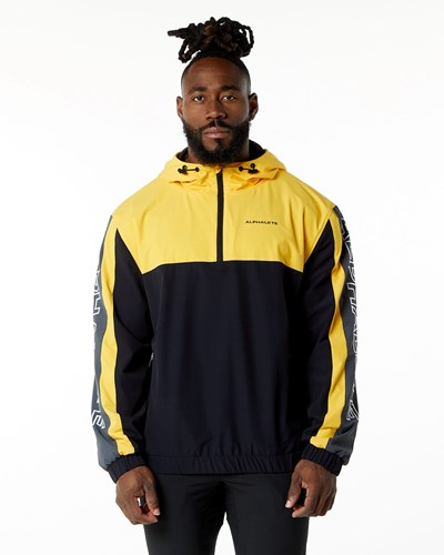 Alphalete Woven Performance Jacket Bumblebee | 085-ORFZVS