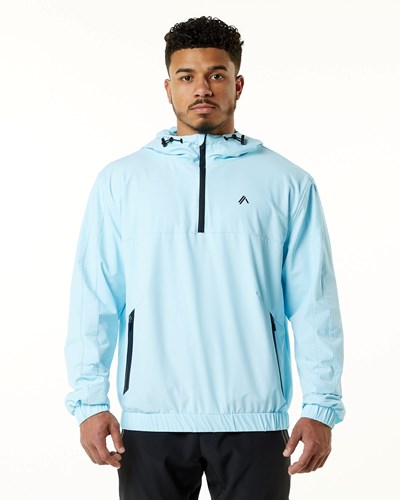 Alphalete Woven Performance Jacket Modre | 851-NQXJOA