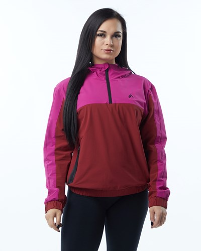 Alphalete Woven Performance Jacket Ruzove | 037-FUXGKT